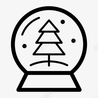 纪念品圣诞节圣诞树图标图标