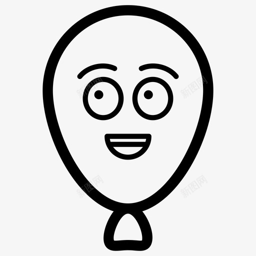 开心气球脸气球脸表情标签图标svg_新图网 https://ixintu.com 开心气球脸 情感 气球脸 表情标签 表情符号 表情符号线向量图标