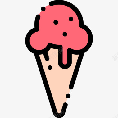 冰淇淋circus56线性颜色图标图标