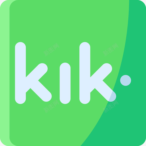 Kik徽标社交媒体徽标平面图标svg_新图网 https://ixintu.com Kik 媒体 平面 徽标 社交