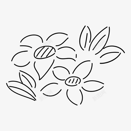 花卉装饰花园图标svg_新图网 https://ixintu.com 园艺 植物 池塘 花卉 花园 装饰