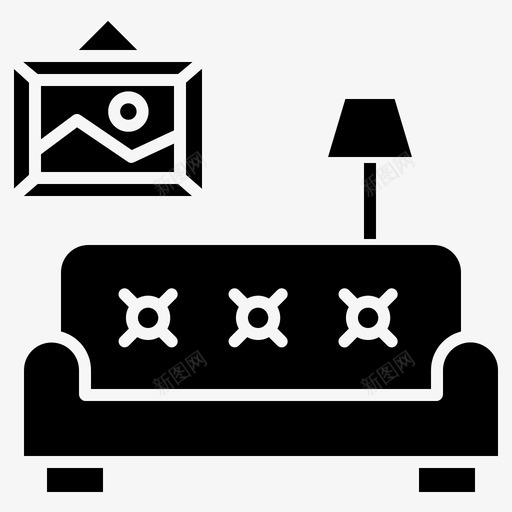 客厅家具家居装饰图标svg_新图网 https://ixintu.com 内饰 客厅 家具 家居装饰 沙发