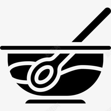 碗厨房工具24字形图标图标