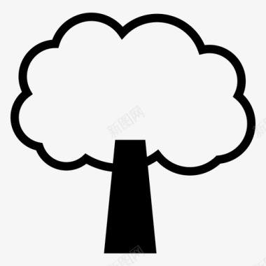 树森林花园图标图标
