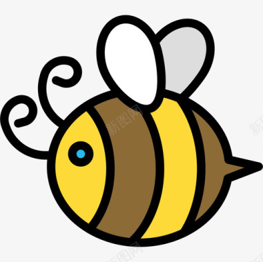 蜜蜂第八季线性颜色图标图标