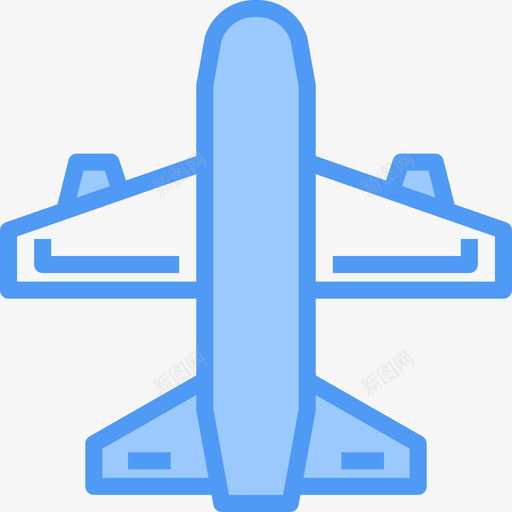 飞机旅行195蓝色图标svg_新图网 https://ixintu.com 旅行 蓝色 飞机