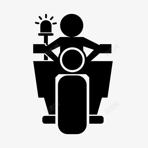 警用摩托车svg_新图网 https://ixintu.com 警用摩托车