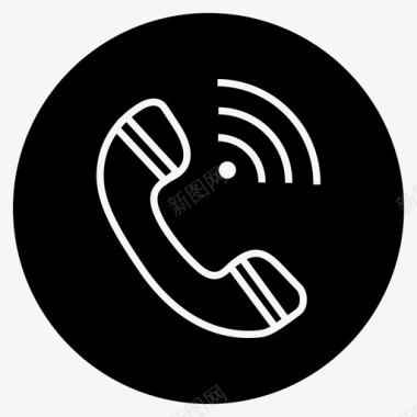 呼叫电话通信设备1轮廓减前图标图标