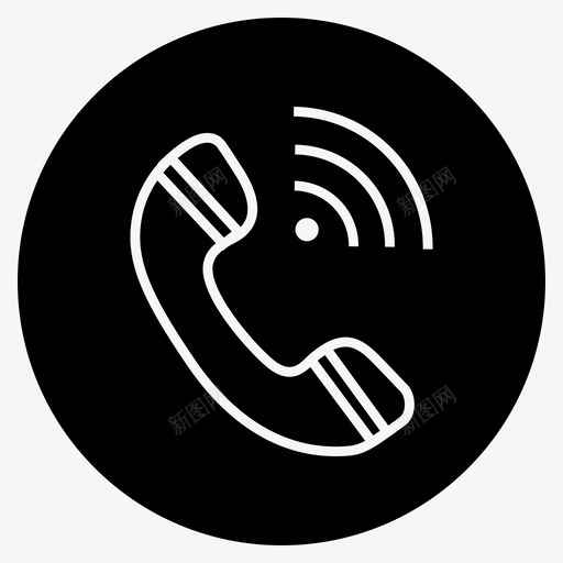 呼叫电话通信设备1轮廓减前图标svg_新图网 https://ixintu.com 呼叫 电话 通信设备1轮廓减前
