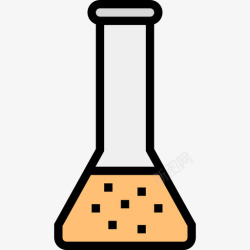医用烧杯烧杯医用141线性颜色图标高清图片