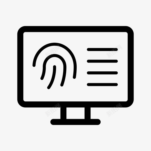 指纹匹配计算机dna分析图标svg_新图网 https://ixintu.com dna分析 指纹匹配 法律 监控 计算机