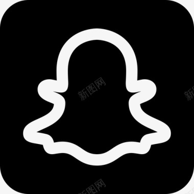 Snapchat社交媒体徽标7填充图标图标