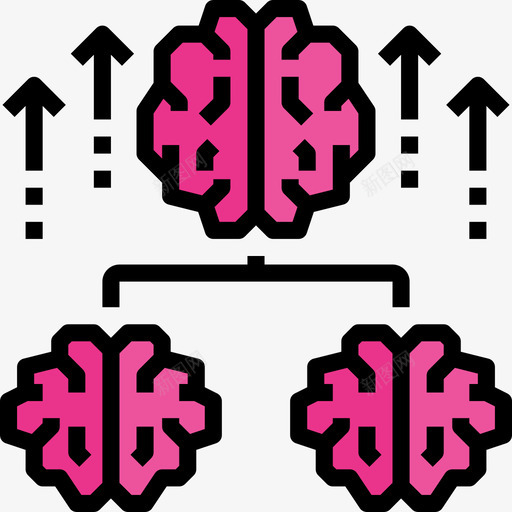 头脑风暴大脑概念4线性颜色图标svg_新图网 https://ixintu.com 大脑 头脑 概念 线性 颜色 风暴