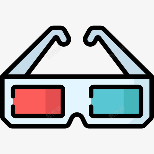 3d眼镜技术62线性颜色图标svg_新图网 https://ixintu.com 3d 技术 眼镜 线性 颜色