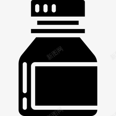 药丸瓶容器2装满图标图标