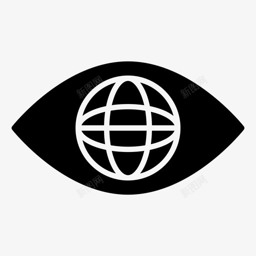 国际地球眼睛图标svg_新图网 https://ixintu.com 世界 国际 地球 眼睛 统一 观点 锦标赛