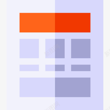 线框数字服务3平面图标图标