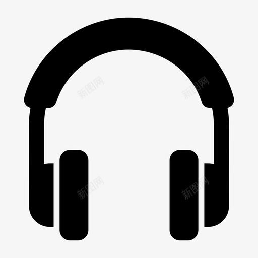 耳机音频设备图标svg_新图网 https://ixintu.com 声音 耳机 设备 音乐 音频