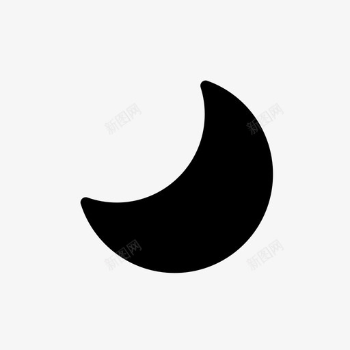 晴朗的夜晚新月月亮图标svg_新图网 https://ixintu.com 夜晚 天气 新月 晴朗 月亮