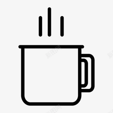 杯子咖啡热的图标图标