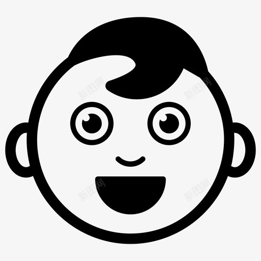 儿童化身角色图标svg_新图网 https://ixintu.com 儿童 化身 图标 符号 表情 角色