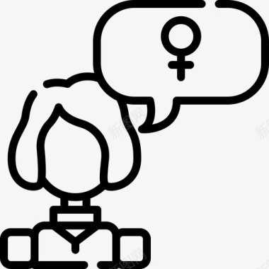 演讲女权主义10直系图标图标