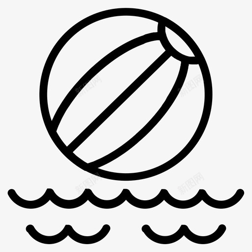沙滩球游戏夏天图标svg_新图网 https://ixintu.com 夏天 沙滩 游戏 玩具