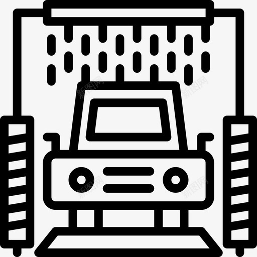 洗车汽车服务27直线图标svg_新图网 https://ixintu.com 汽车服务 洗车 直线