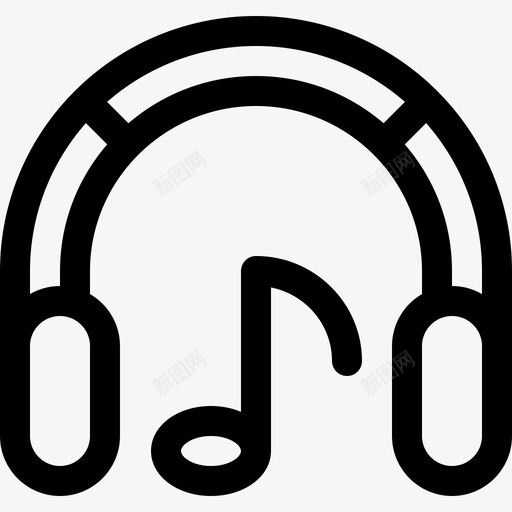 耳机音乐53线性图标svg_新图网 https://ixintu.com 线性 耳机 音乐