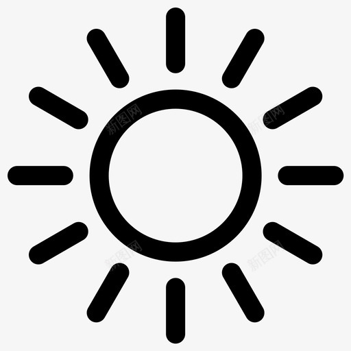 太阳亮度白天图标svg_新图网 https://ixintu.com 亮度 信息 光线 夏天 太阳 白天