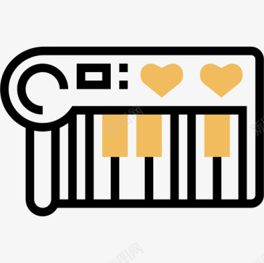 钢琴键盘玩具17黄影图标图标