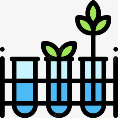 线性生长生物工程图标图标