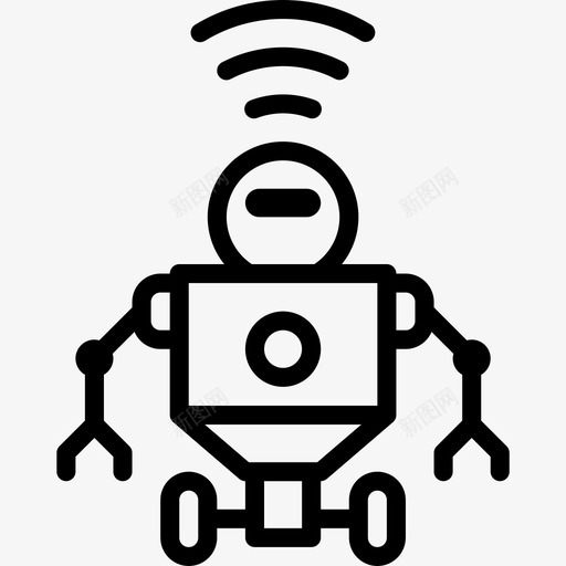 机器人物联网43线性图标svg_新图网 https://ixintu.com 机器人 线性 联网