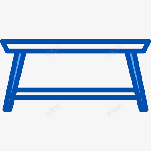桌子家装29蓝色图标svg_新图网 https://ixintu.com 家装 桌子 蓝色