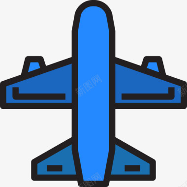 飞机旅行192线性颜色图标图标