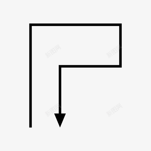 箭头弓方向图标svg_新图网 https://ixintu.com 向下 弓 方向 箭头 箭头弓3