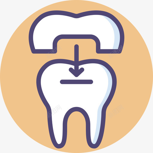 牙冠牙齿24线形颜色图标svg_新图网 https://ixintu.com 牙冠 牙齿 线形 颜色
