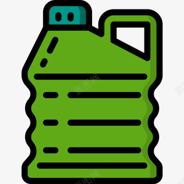煤气罐容器5线性颜色图标图标