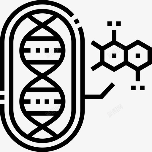 Dna健康42线性图标svg_新图网 https://ixintu.com Dna 健康 线性