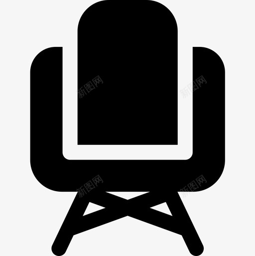 扶手椅室内13填充图标svg_新图网 https://ixintu.com 填充 室内设计13 扶手椅