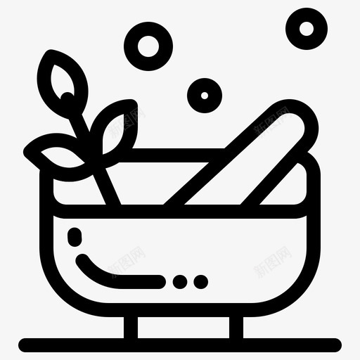 研磨碗臼图标svg_新图网 https://ixintu.com spa spa和放松 杵 研磨 碗 臼