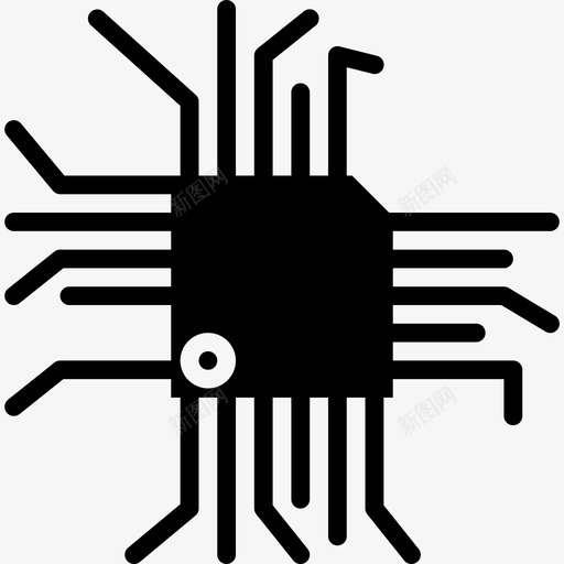 芯片游戏控制器4实心图标svg_新图网 https://ixintu.com 实心 游戏控制器4 芯片