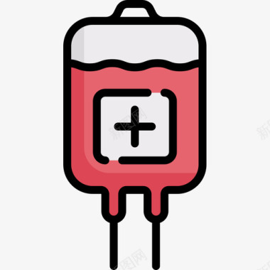 血液急救服务25线性颜色图标图标