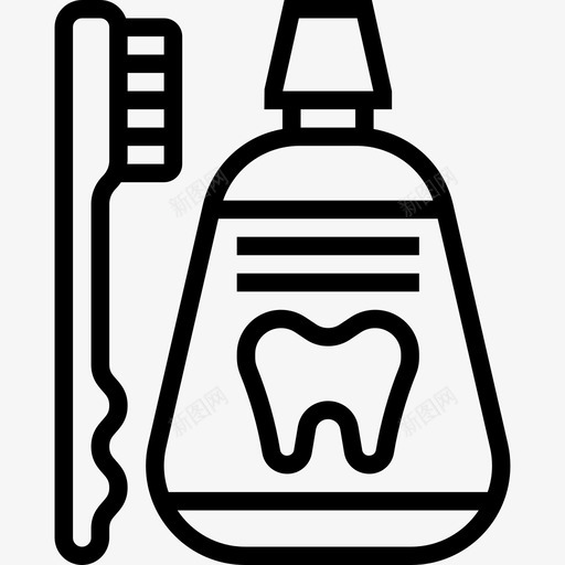 漱口水牙科用23线性图标svg_新图网 https://ixintu.com 口水 漱口 牙科 线性