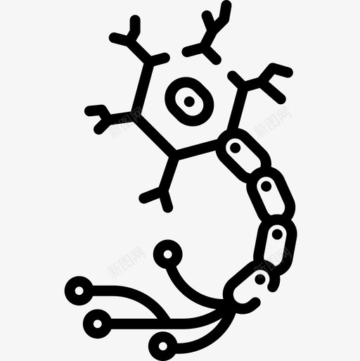 神经元生物学7线性图标svg_新图网 https://ixintu.com 生物学 神经元 线性