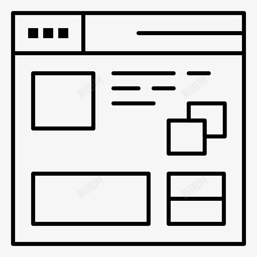 浏览器网页窗口图标svg_新图网 https://ixintu.com 互联网 开发 浏览器 窗口 网页 网页设计