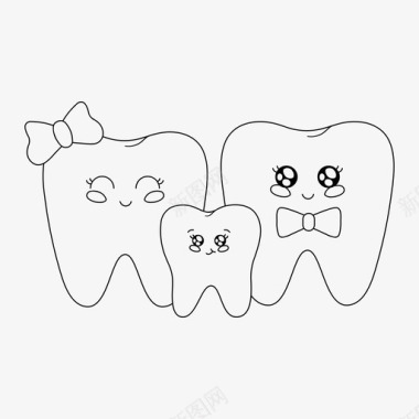 牙齿家庭牙齿护理牙科图标图标