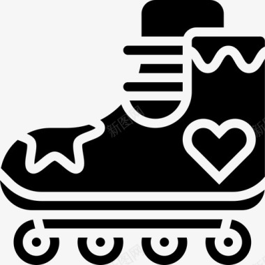 溜冰鞋玩具18字形图标图标