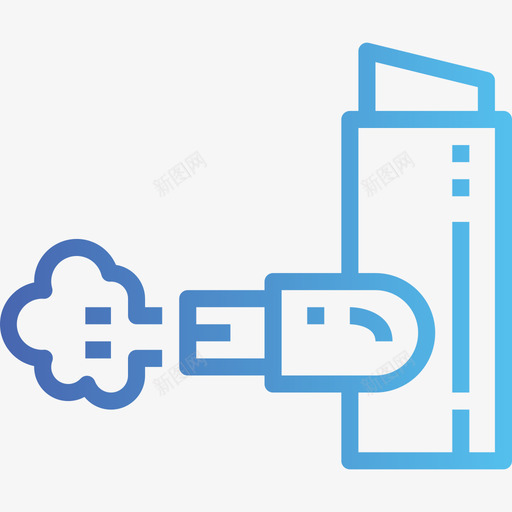 吸入器药物3梯度图标svg_新图网 https://ixintu.com 吸入器 梯度 药物