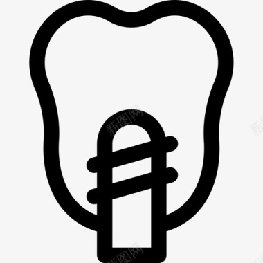 植入物牙医45线性图标图标